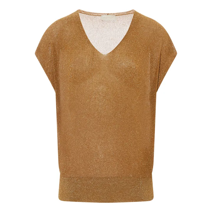 Momoni Pull Suzanna Métallisé | Caramel