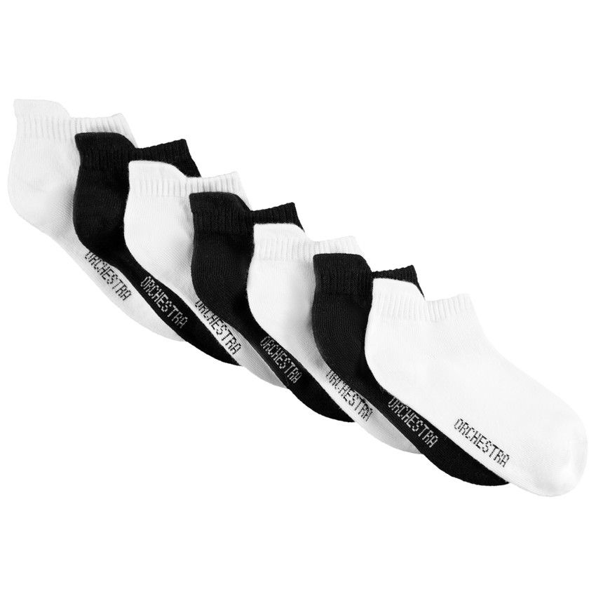 Lot de 7 paires de chaussettes courtes unies - Blanc