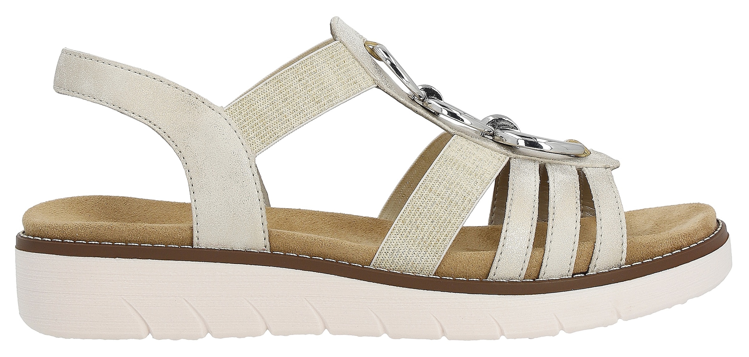 Remonte Sandale  , Sommerschuh, Sandalette, Keilabsatz, mit praktischen Gummizügen