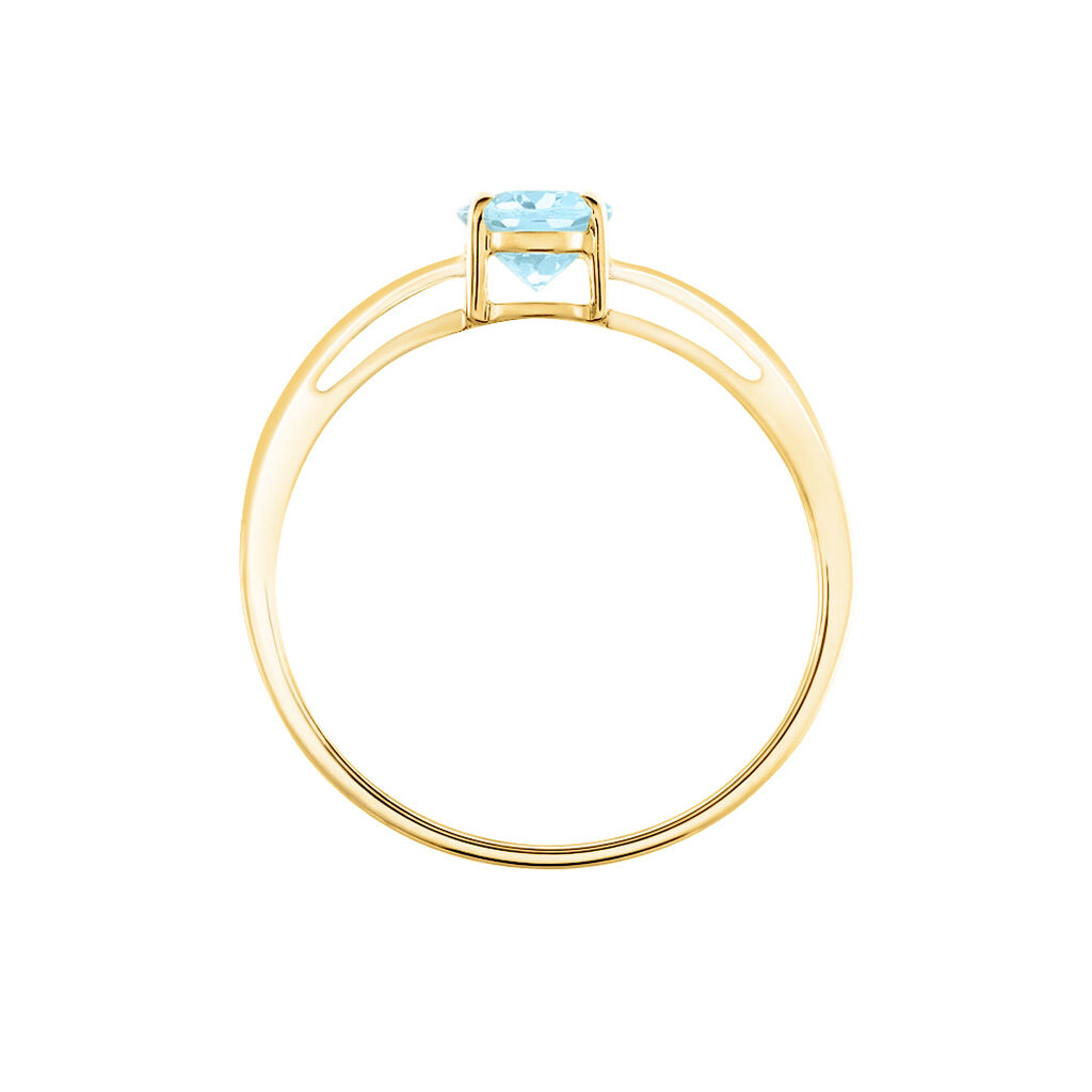 Bague Solitaire Arzula Or Jaune Topaze
