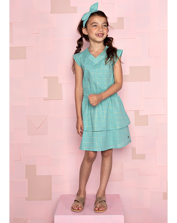 Kleid SUZY in mint/gold