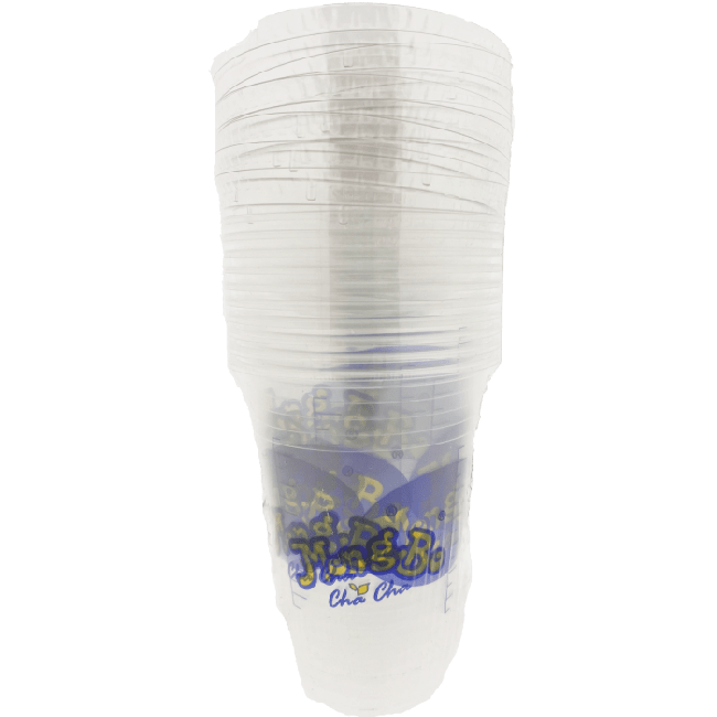 P.P. Plastic Bekers 360cc met Deksels 10pcs (voor Bubbelthee)