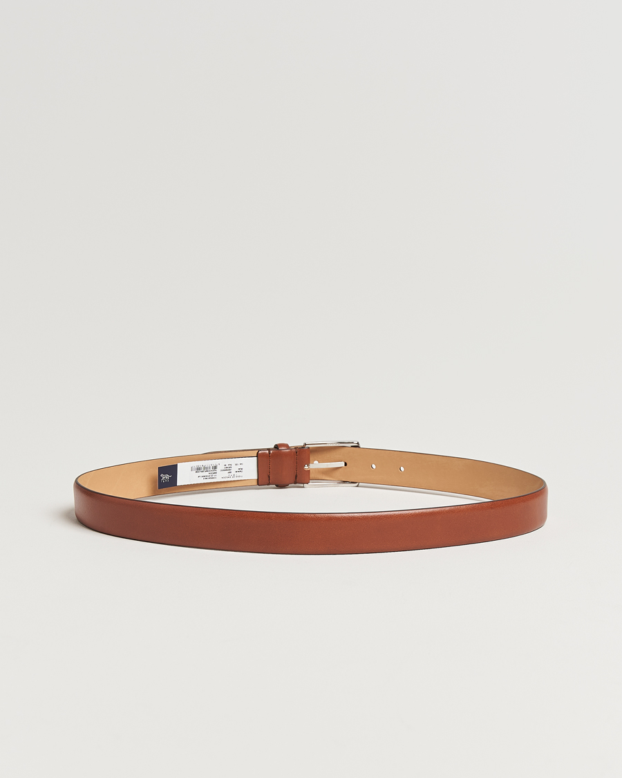 Tiger of Sweden Asenby Leather 3 cm Belt Cognac
