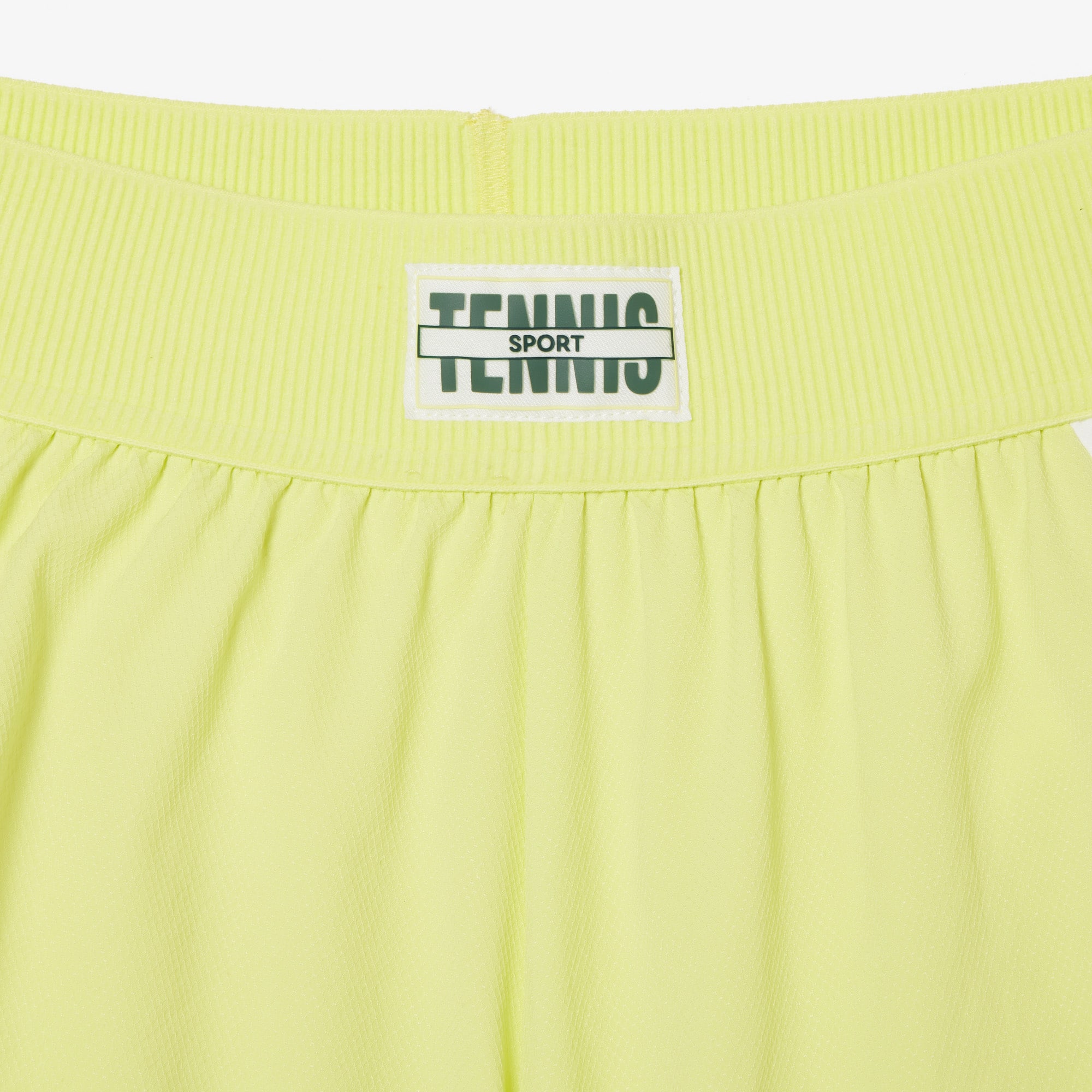 Short Tennis avec shorty intégré en tissu recyclé Shorts - Jaune - Lacoste - Femme