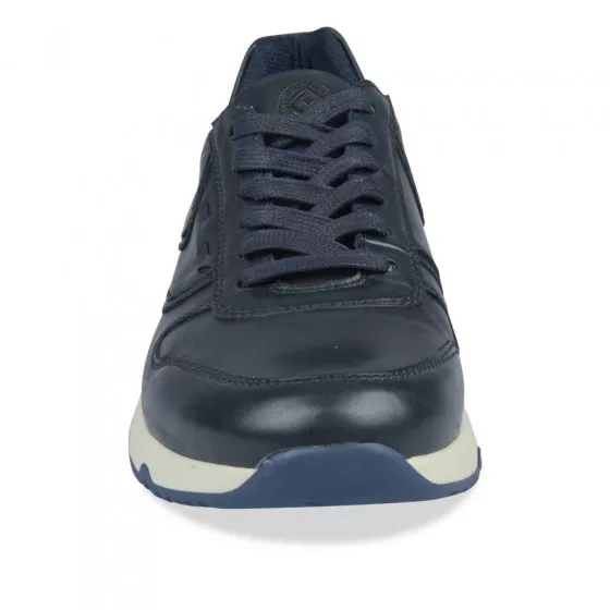 Baskets MARINE DENIM SIDE CUIR