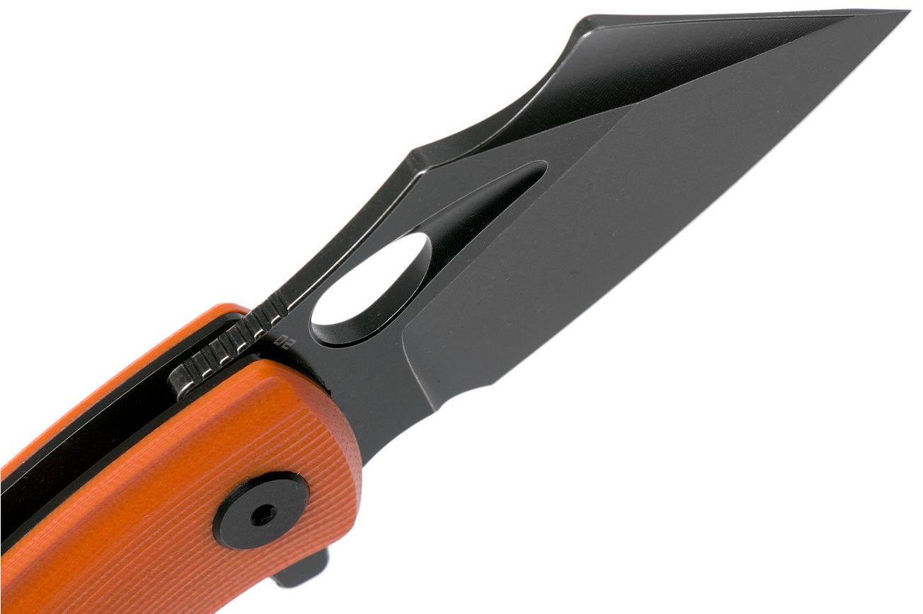 Bestech Lizard BG39D Orange G10, Black Stonewashed zakmes
