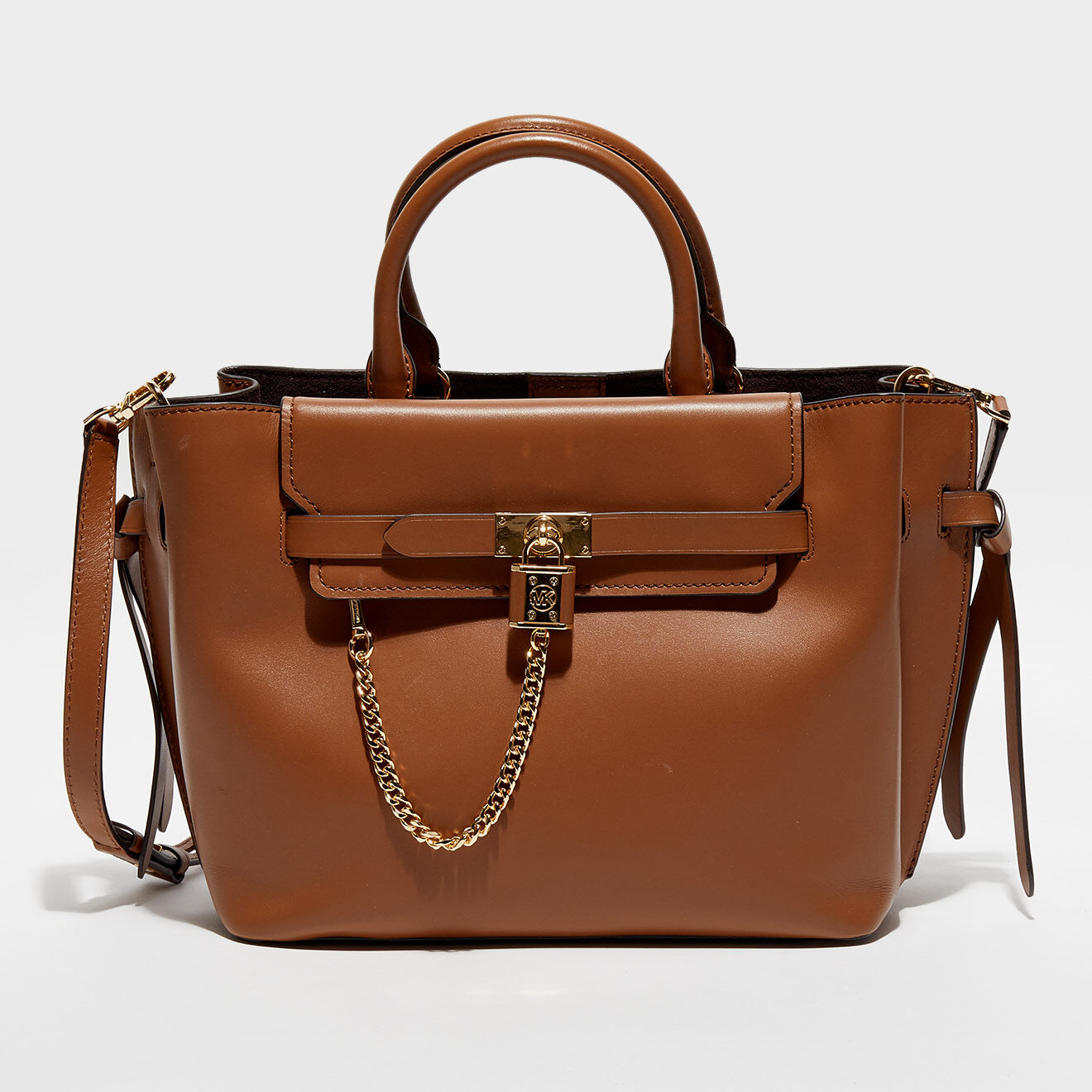 Michael Kors Sac à main en Cuir Hamilton Legacy camel - 40x25.5x15 cm