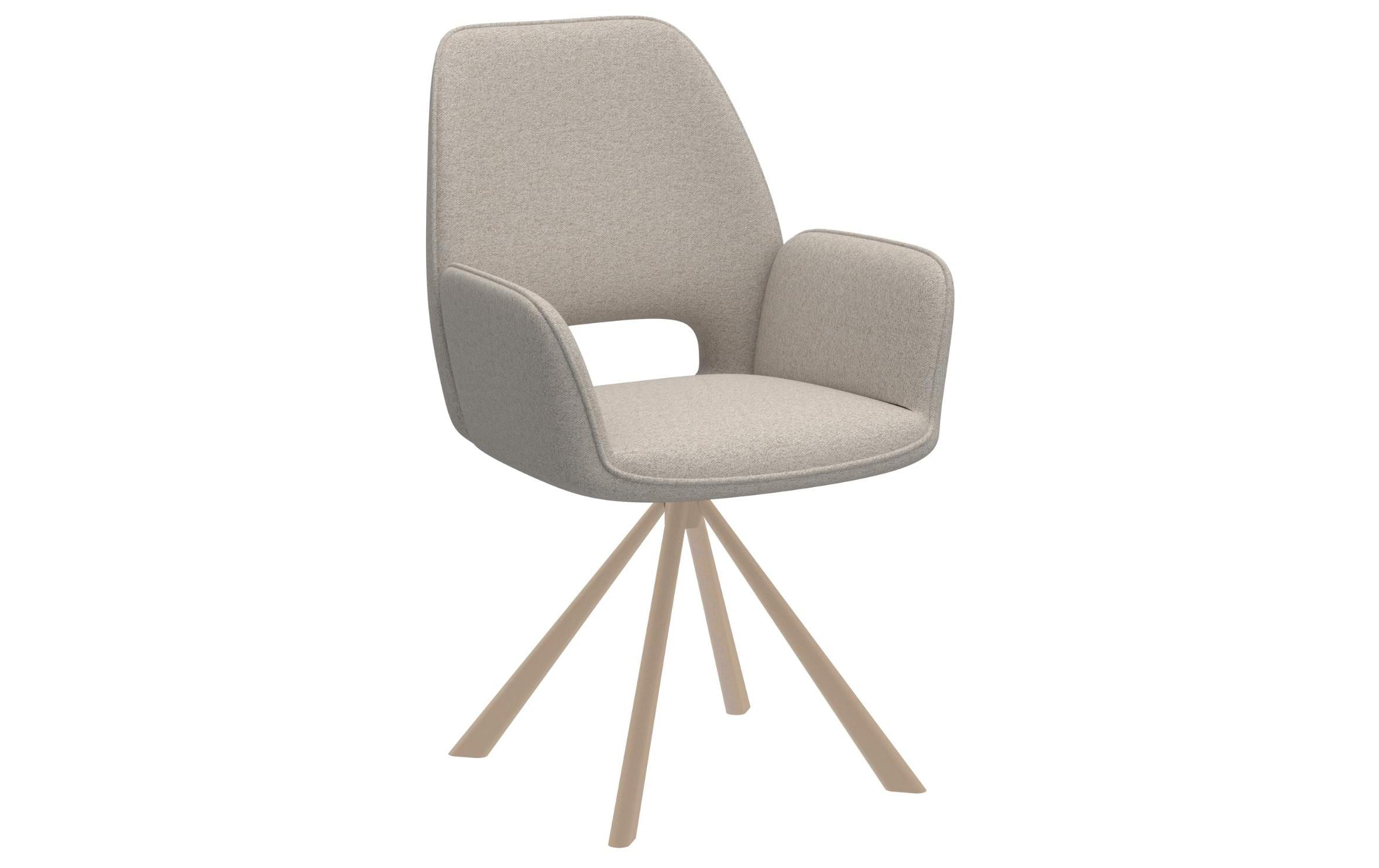 Stuhl Graham 2 Stück, Beige<br>Esszimmerstuhl mit Armlehne