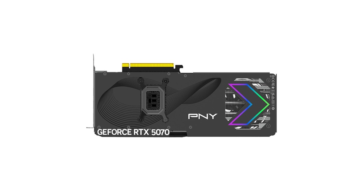 PNYGeForce RTX 5070 ARGB OC grafische kaart  (DLSS 4, 3x DisplayPort, 1x HDMI 2.1)