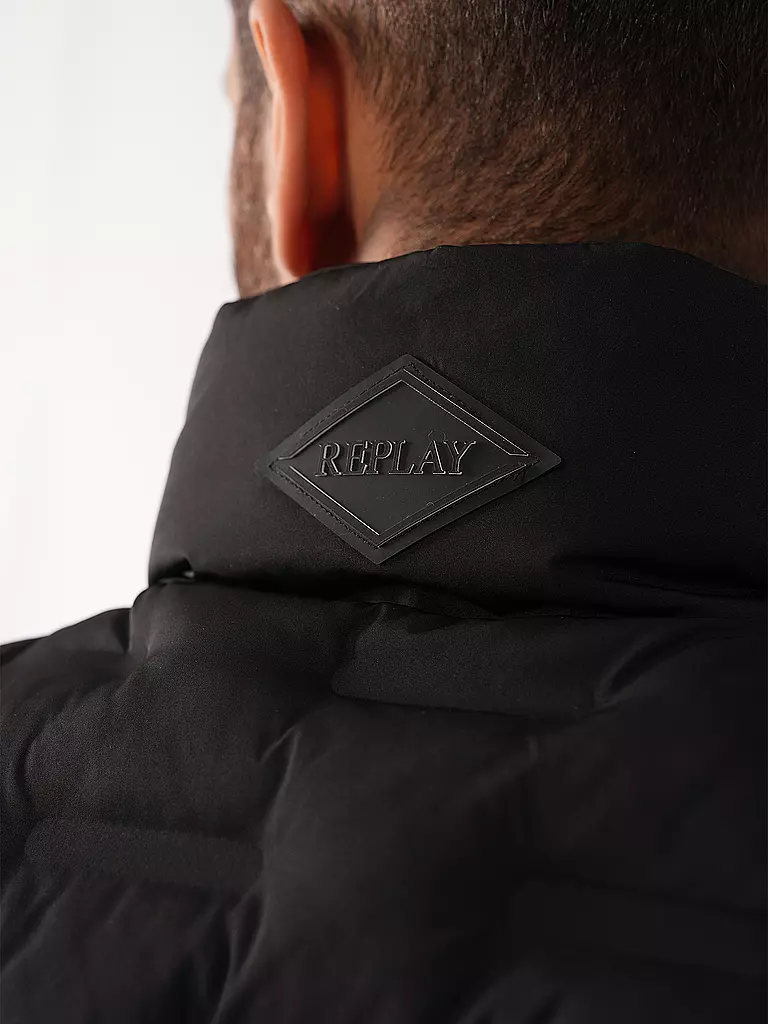 REPLAY Steppgilet  schwarz