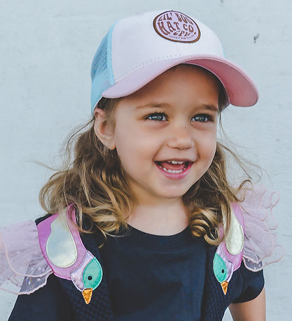Lil' Boo Copenhagen Kappe - Trucker - Pink/Turquoise