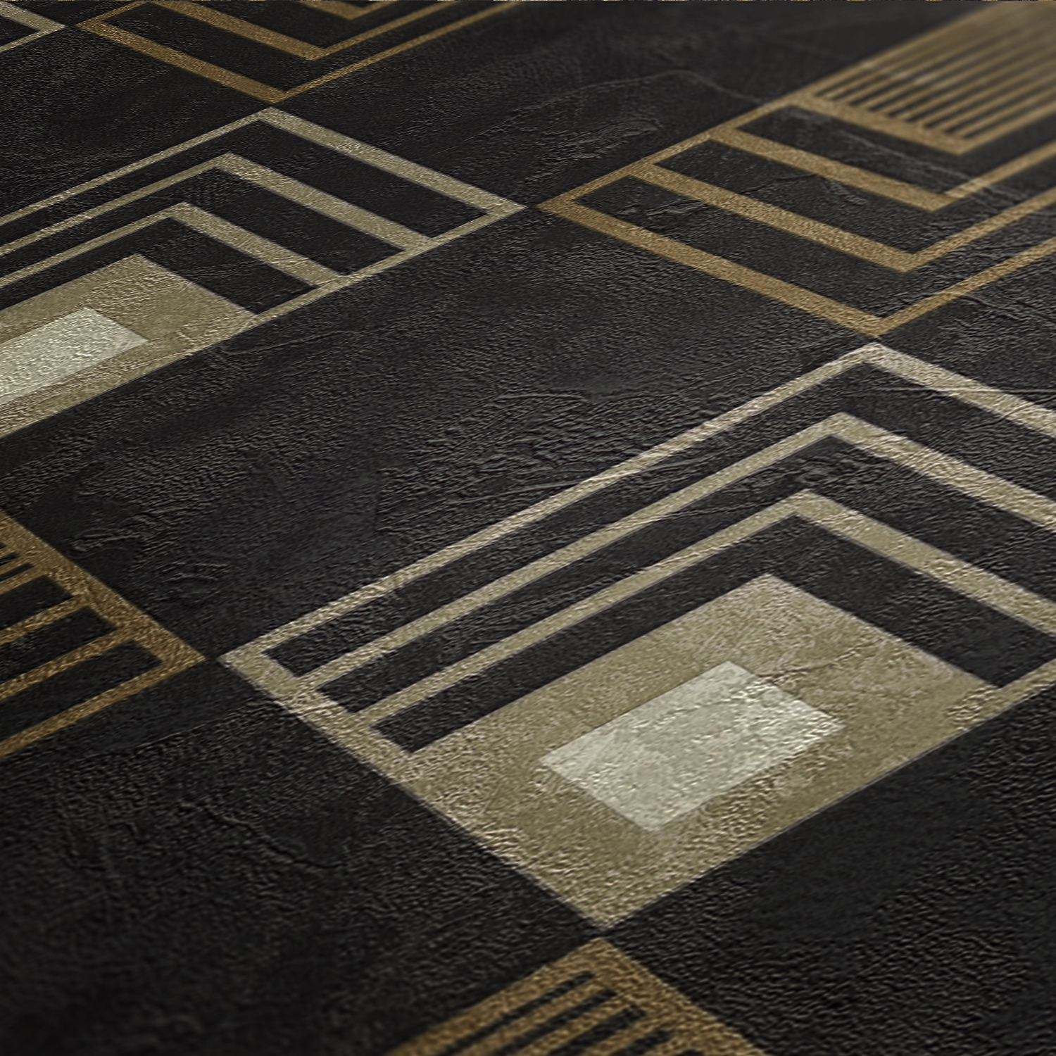 Vliestapete DESIGN - anthrazit-creme - 10 Meter