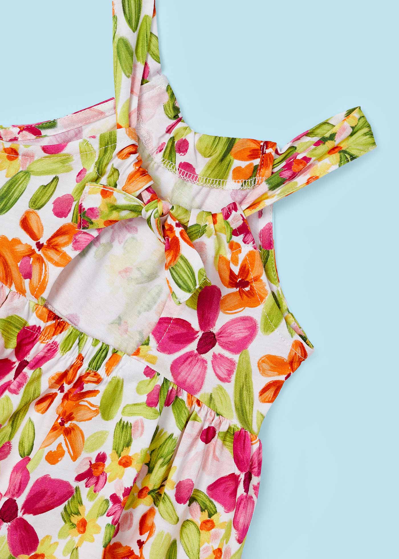 Vestido Better Cotton com estampa de flamingos para meninas