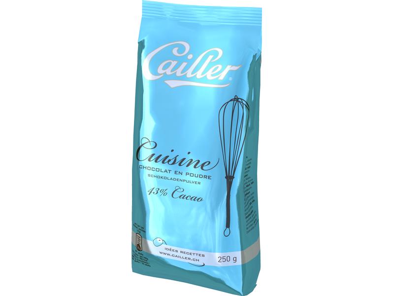 Cailler Cuisine Schokopulver 250 g Pulver aus Zucker, Kakao und natürlichem Vanille-Aroma