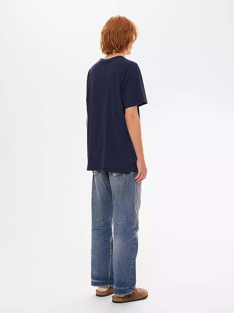 NUDIE JEANS T-Shirt ROFFE blau