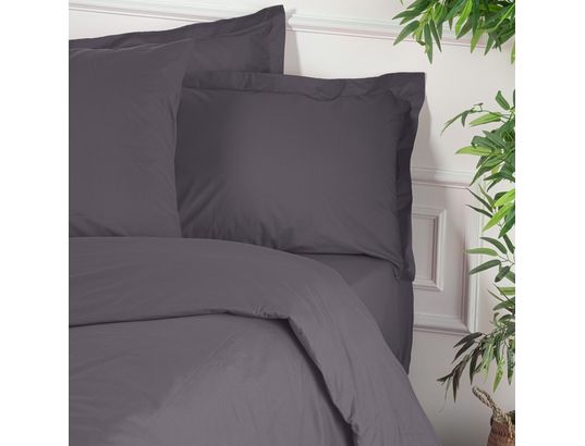 CONCEPT1 - Housse de couette Tonne 220x240cm 155 fils/cm gris foncé
