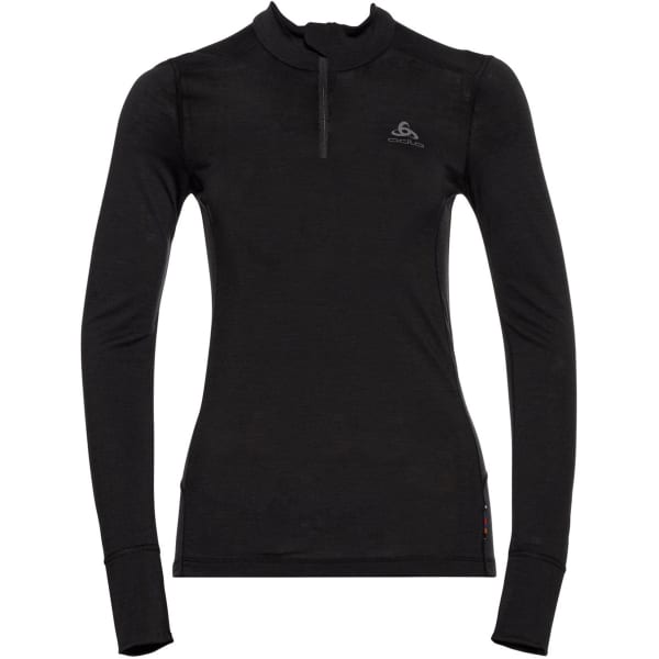 T-shirt thermique ODLO BL TOP TURTLE NECK L/S HALF ZIP MERINO 2 BLACK - BLACK