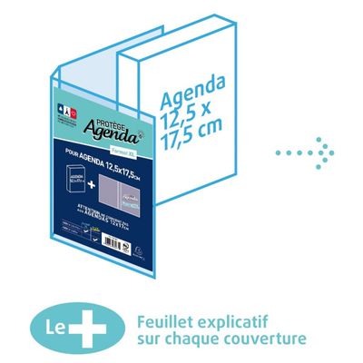 Protège-agenda XL - 12,5 x 17,5 cm - Exacompta