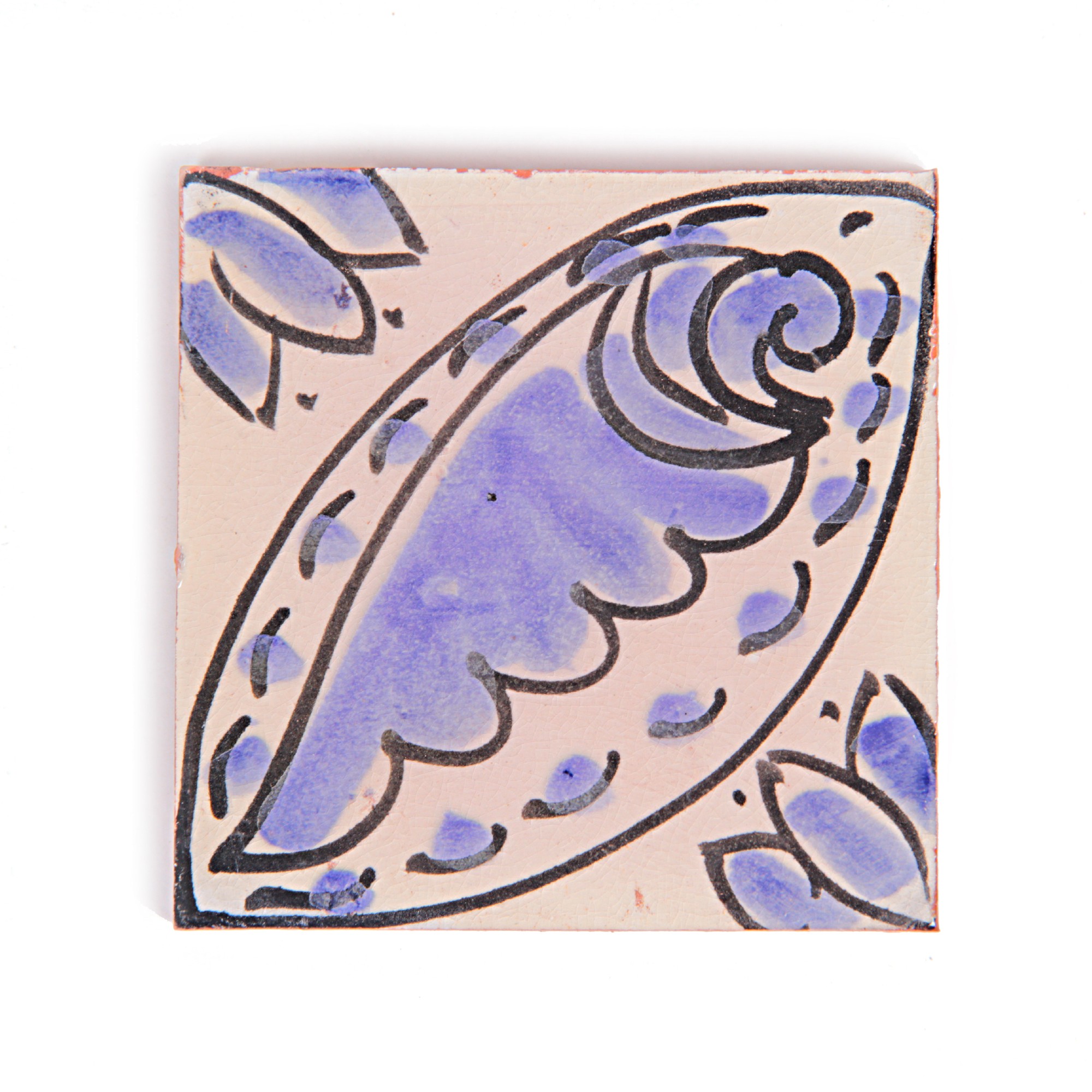 Fliese 'Coquillage', blau/weiß, L 10 cm, B 10 cm von fischer's lagerhaus