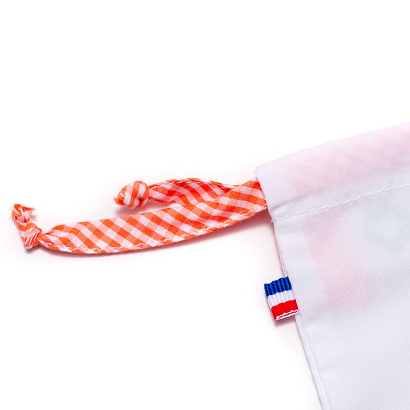 Papate Pochon de Rangement en Coton Bio blanc - 30x19 cm