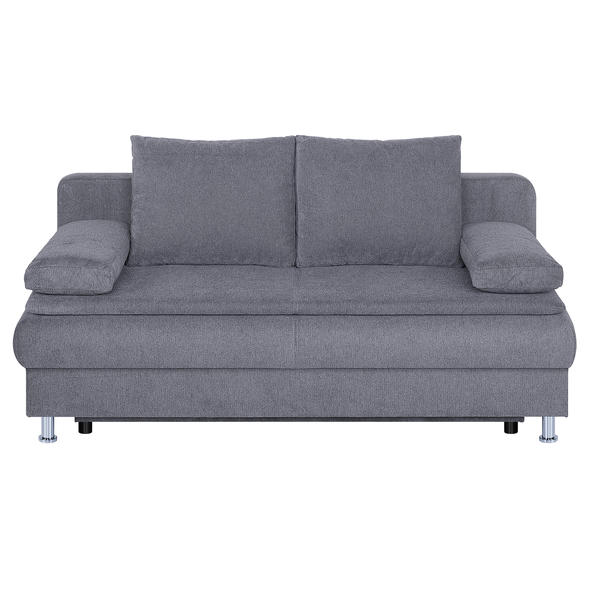 Schlafsofa - mocca - Staukasten - integrierter Topper
