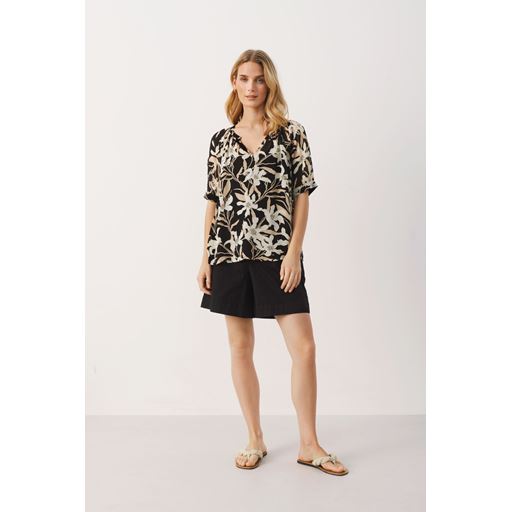 Part Two PopsyPW Bluse, Black Flower Print, 34