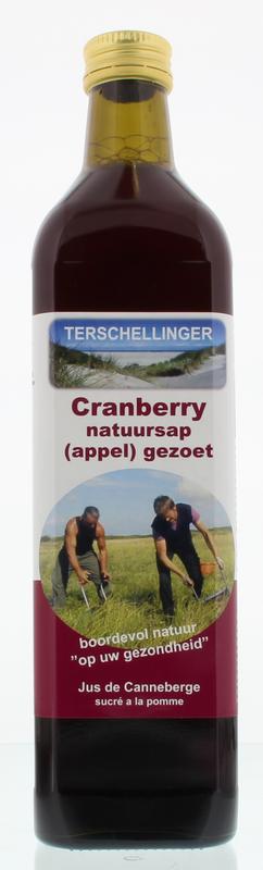 Terschellinger Cranberrysap puur zoet 6 x 750ml
