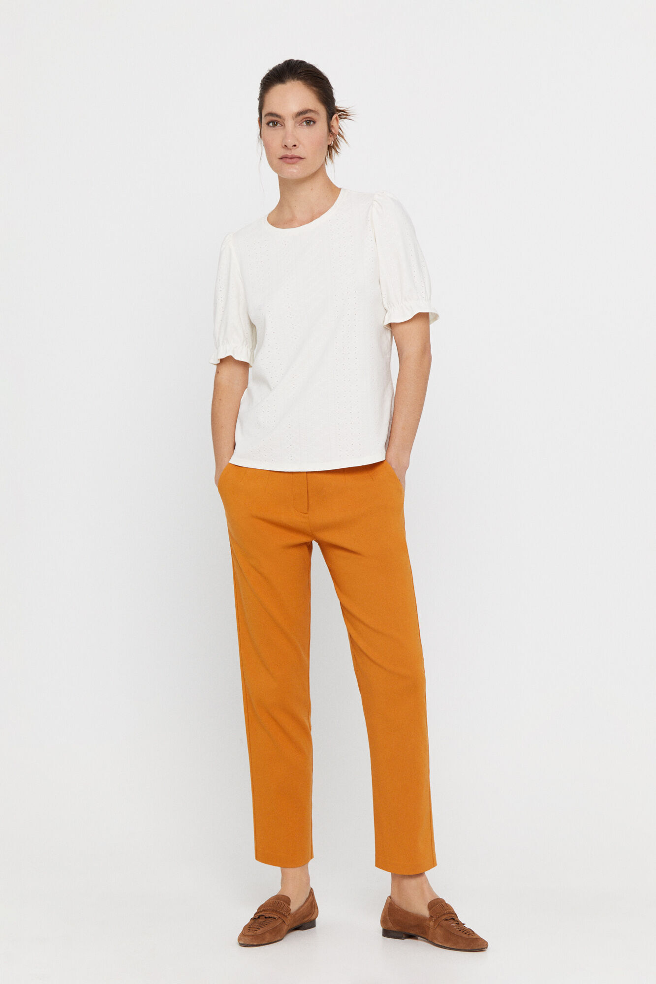 Calça skinny - Laranja