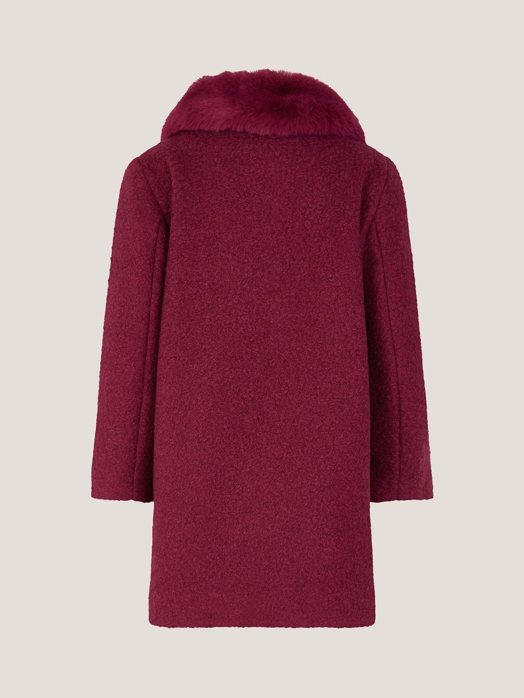 Monsoon Floral Embroidered Boucle Coat
