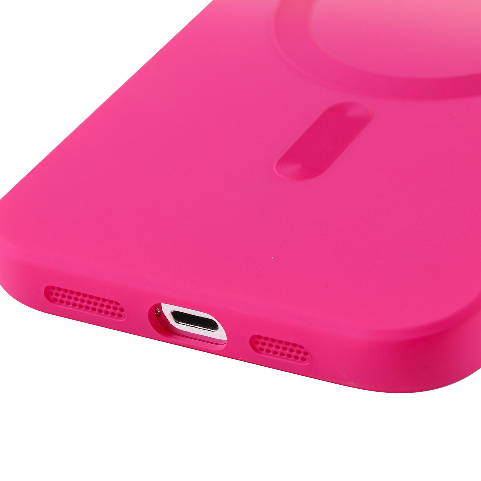 iPhone 14 Pro Max MagSafe Gummi Case Hülle Kameraglasschutz mit Farbverlauf - Rosa / Pink