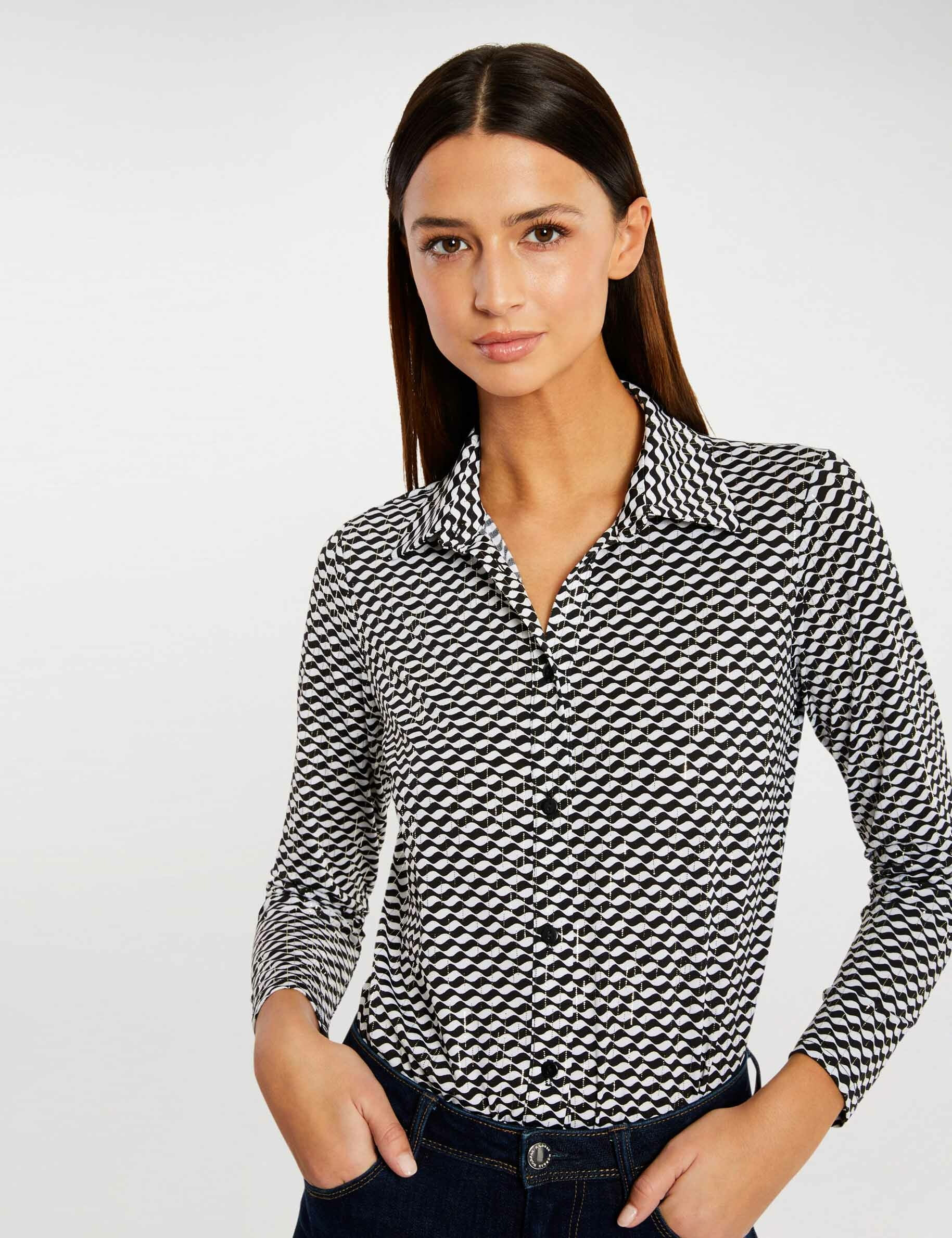 T-shirt à manches 3/4 multico femme - multico
