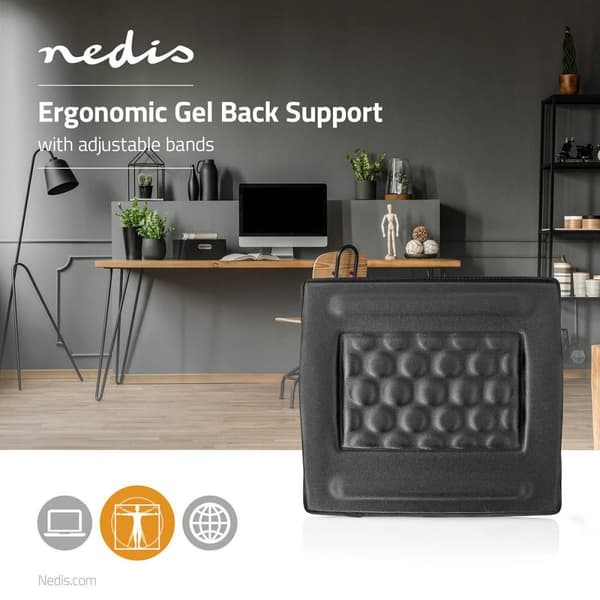 Ergonomisk Ryggstøtte | Gelé | Svart