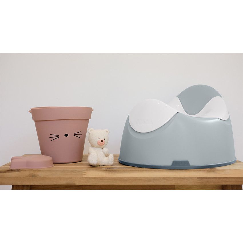 Pot d'apprentissage ergonomique - Green Blue - Ecru