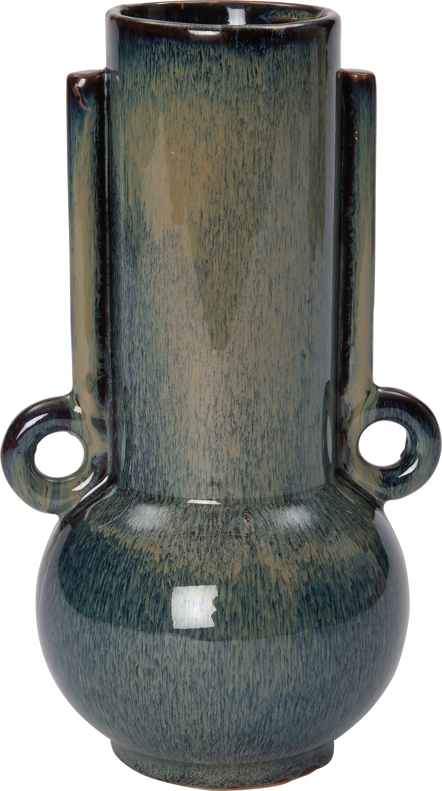 Intratuin vaas Coco blauw D 12,5 H 19,5 cm