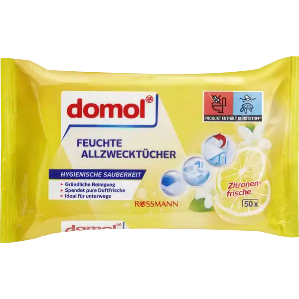 Feuchte Allzwecktücher Zitronenfrische
