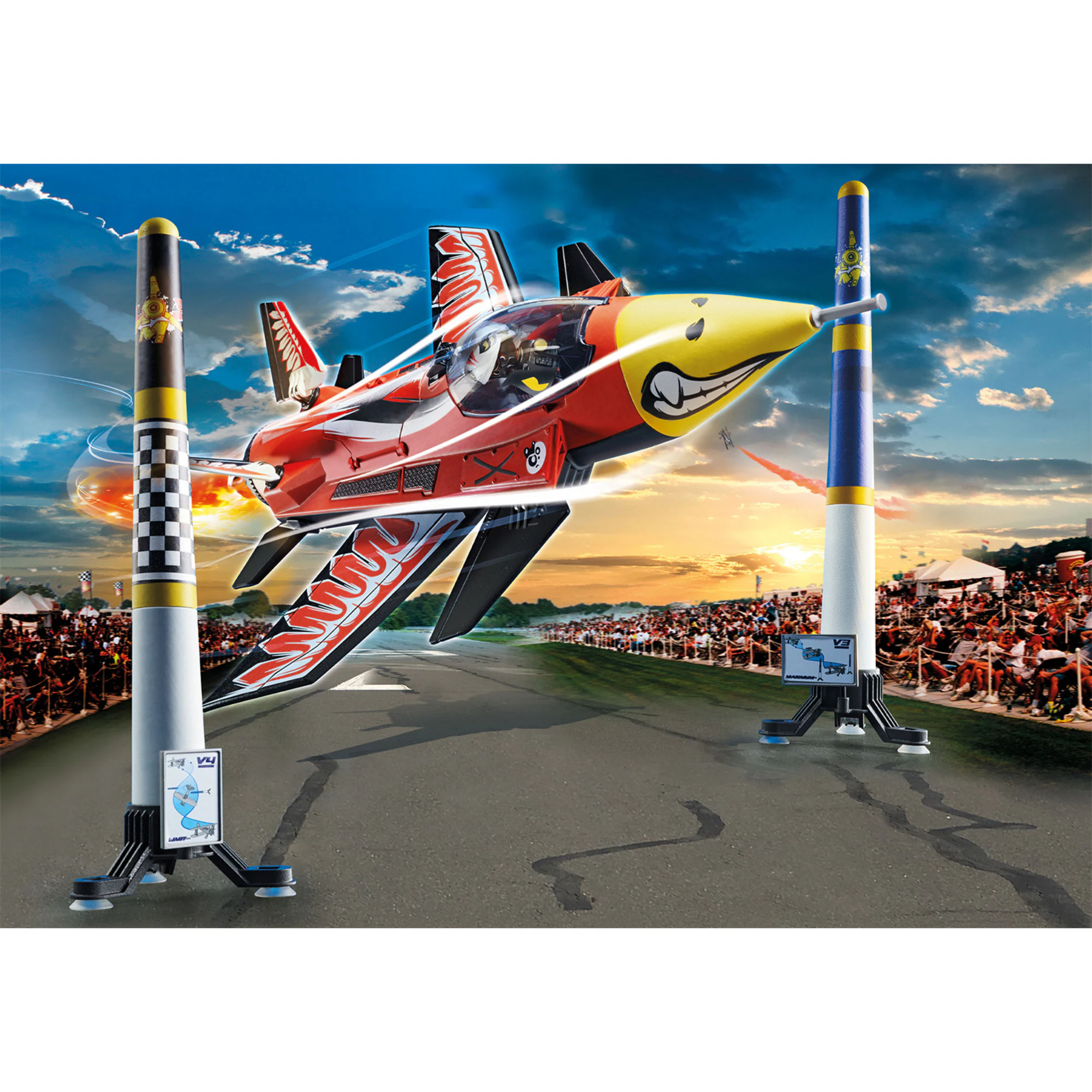 PLAYMOBIL Konstruktionsspielzeug Air Stuntshow Düsenjet 