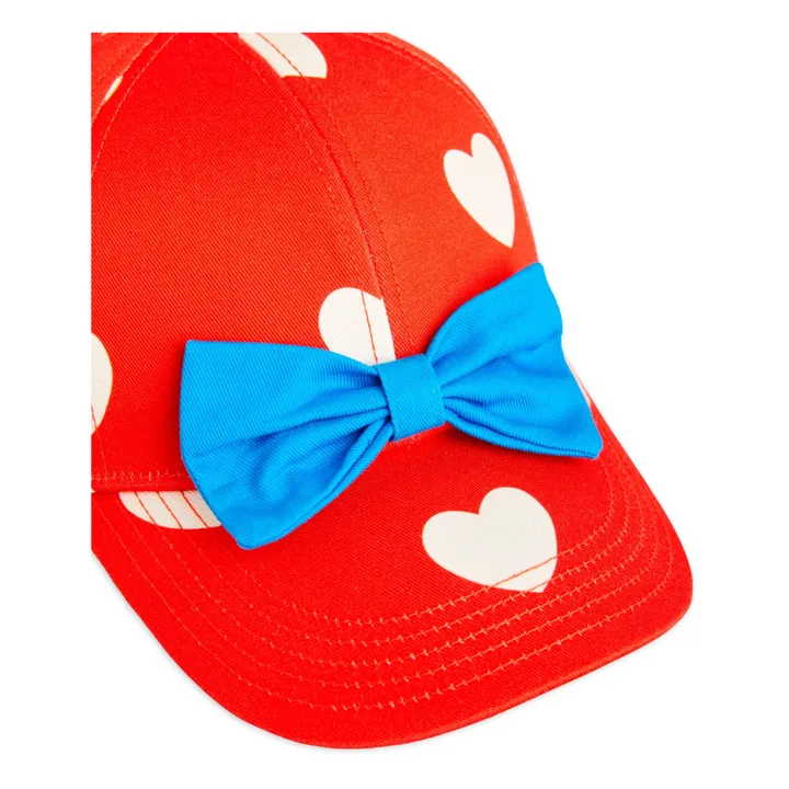 Mini Rodini Casquette Cœur Coton Bio | Rouge
