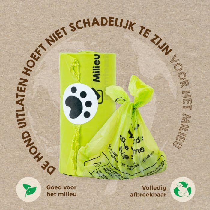 600st BIO groen hondenpoepzakjes mr. Green Mind Bio groen doos van 600 stuks 40 rollen à 15 zakjes (8713631204137)