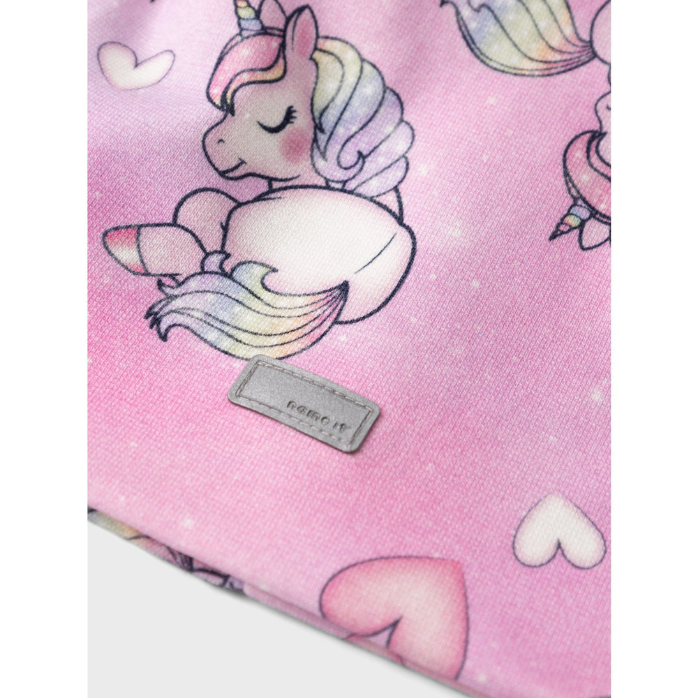 Køb Name It Pink Lavender Moppy Dropshape Beanie AOP