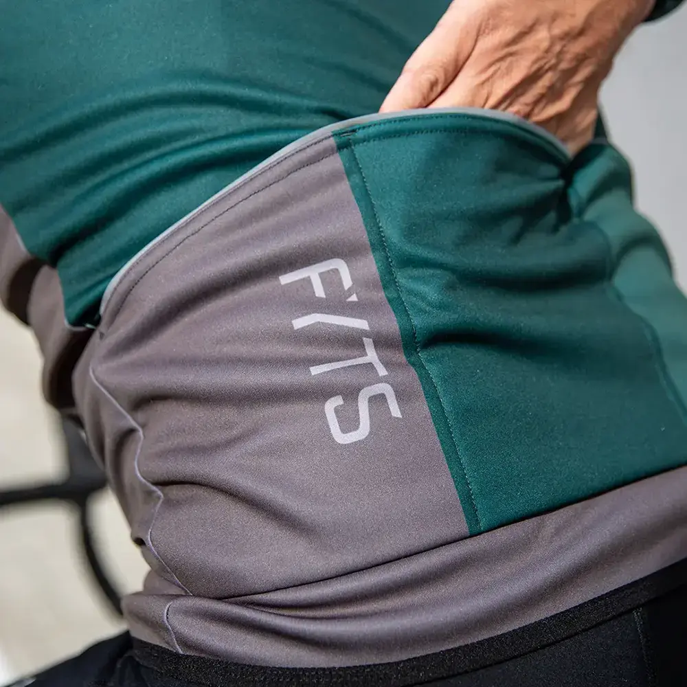 FYTS SNLR Winter Fietsjack Thermo Donkergroen Heren