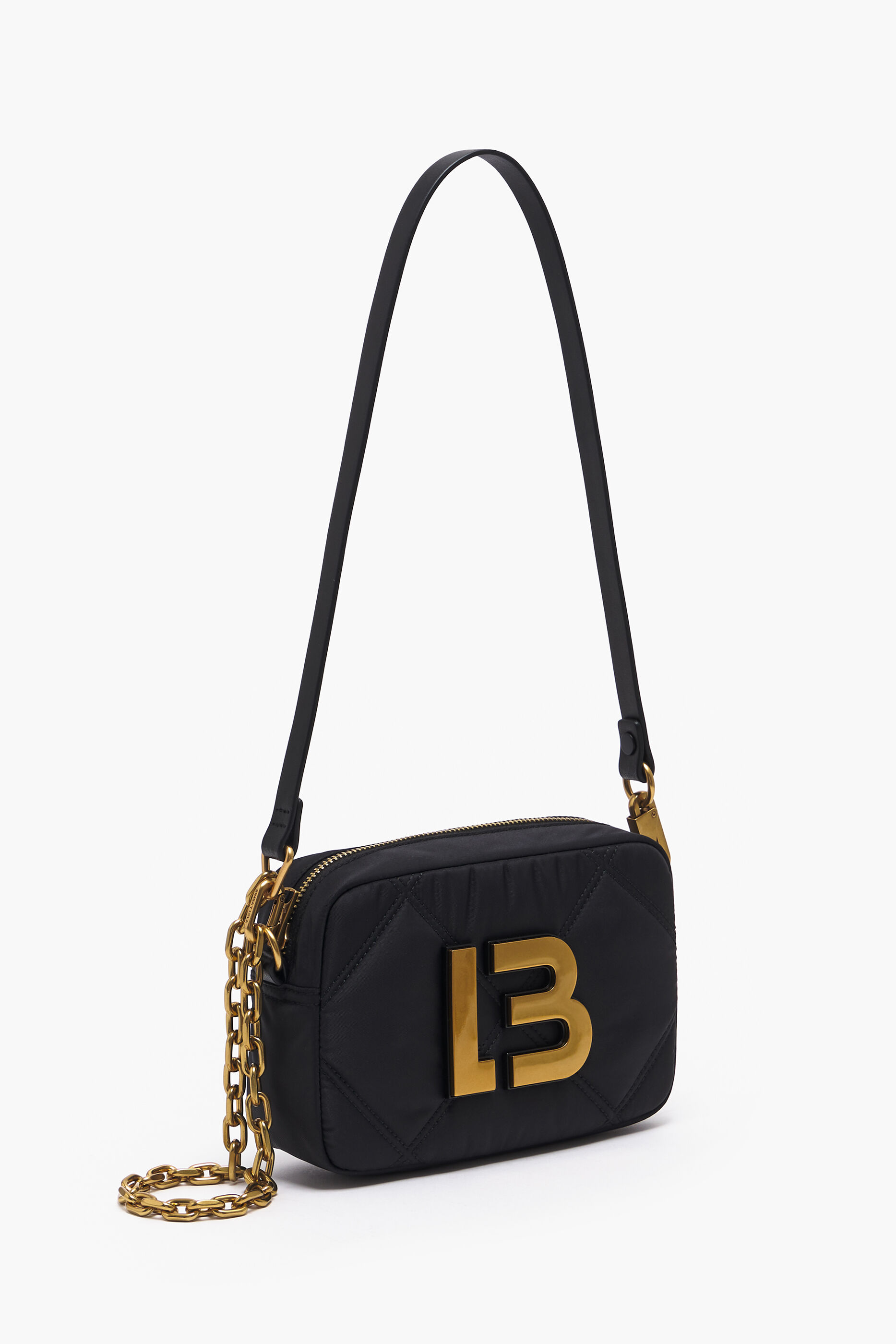 Bolsa de ombro retangular preta tamanho XS