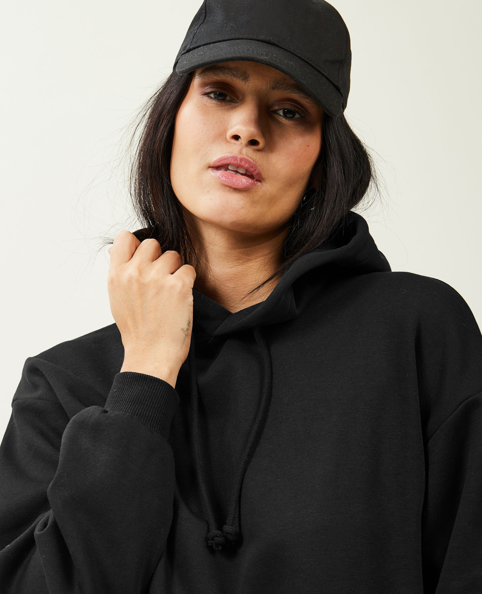 Sweat capuche oversize - Noir
