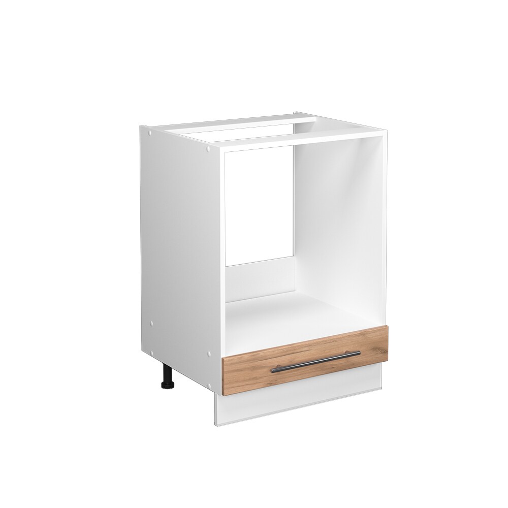 Vicco Herdumbauschrank Küchenschrank Küchenmöbel Fame-Line Weiß Eiche modern 60 cm Küche Einbauküche Blende Herdschrank Küchenzeile