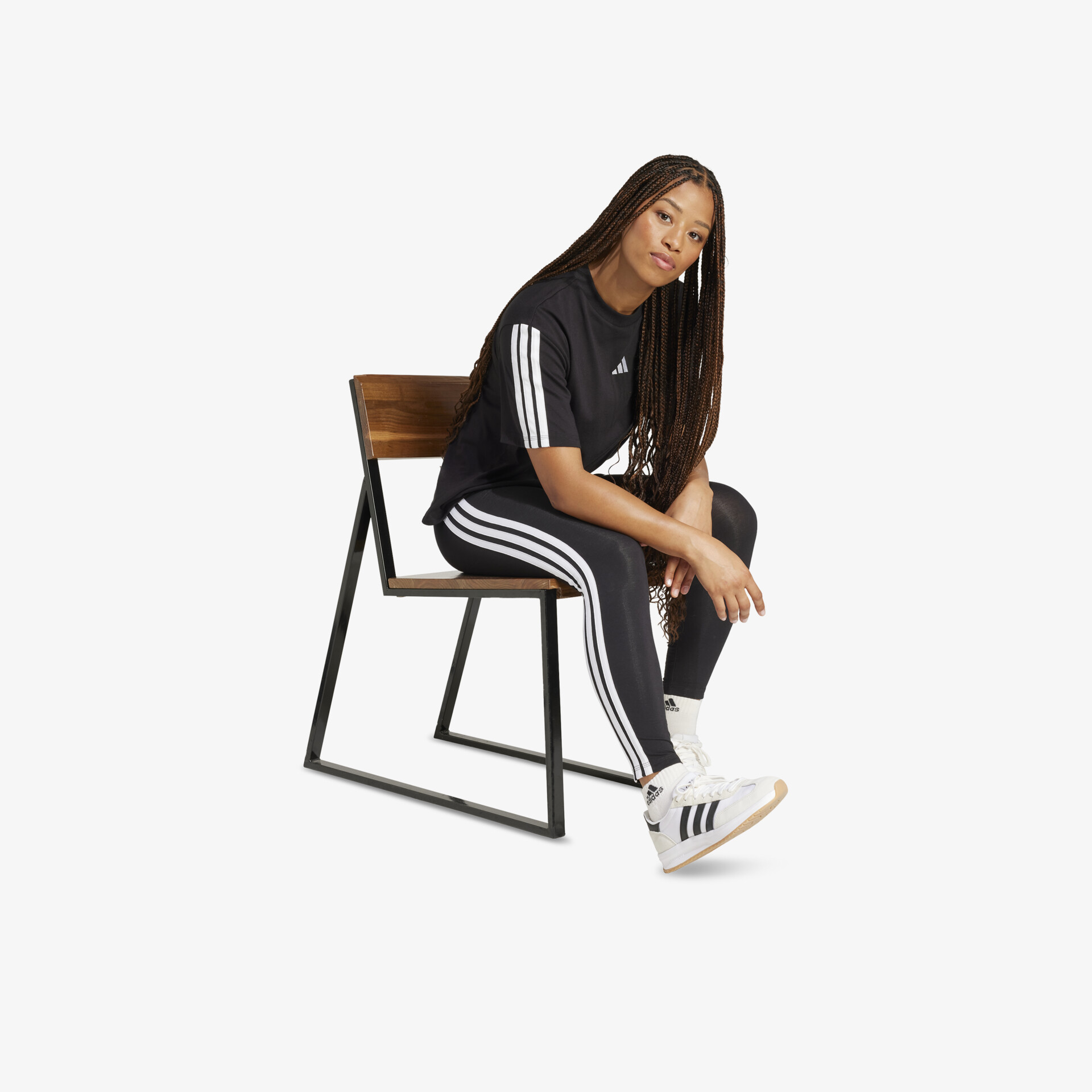 adidas Essentials 3 Streifen Cotton Damen Hosen & Leggins