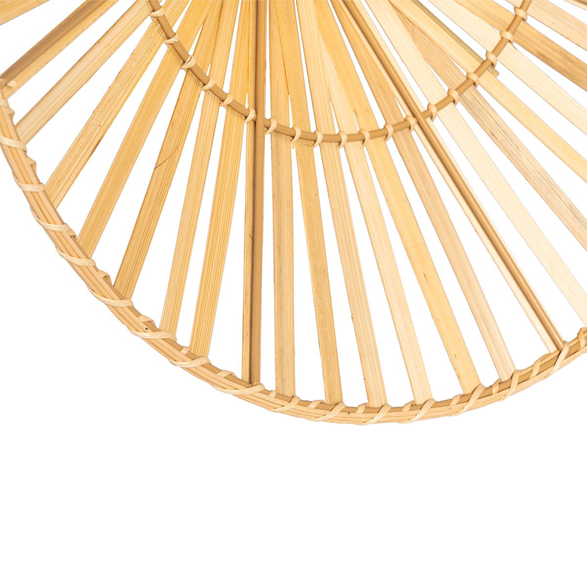 Oosterse wandlamp zwart met naturel bamboe - Pua