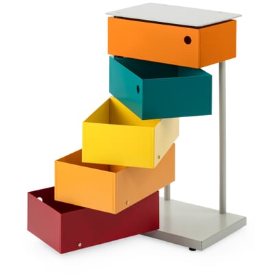 Drehladen-Container Stahlblech 5-fach Polychrom Bruno