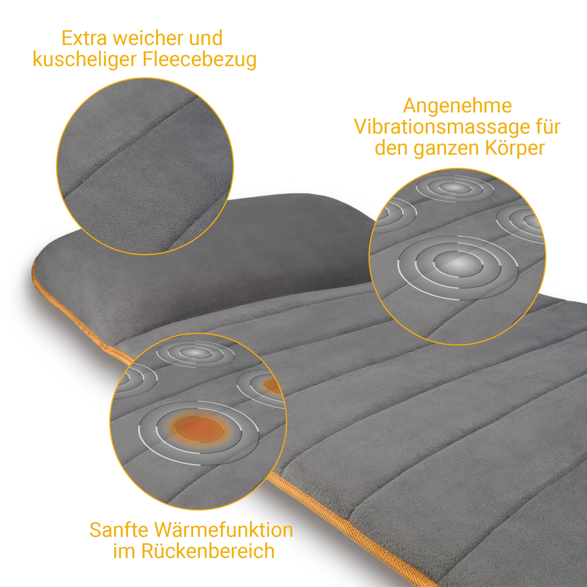 Medisana Massagematte »MM 825« 4 Massagezonen,je 2 Intensitätsstufen,5 Massageprogramme,Wärmefunktion