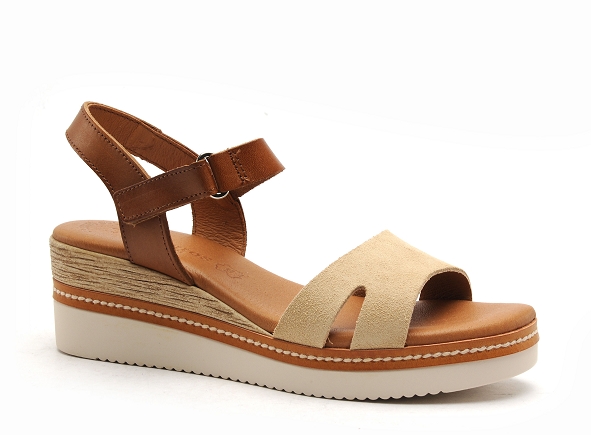 Eva frutos nu pieds talons femme 547 beige