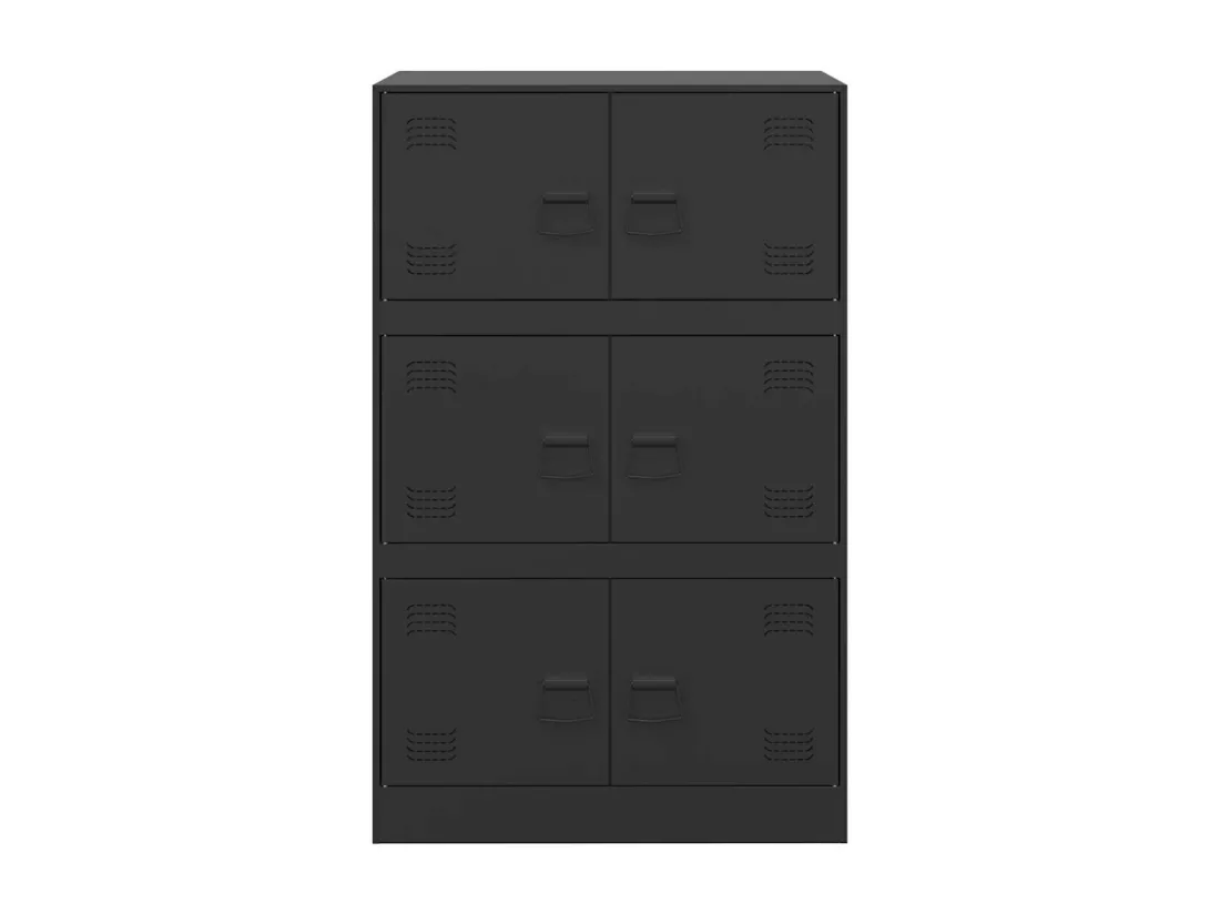 Buffet noir 67x39x107 cm acier