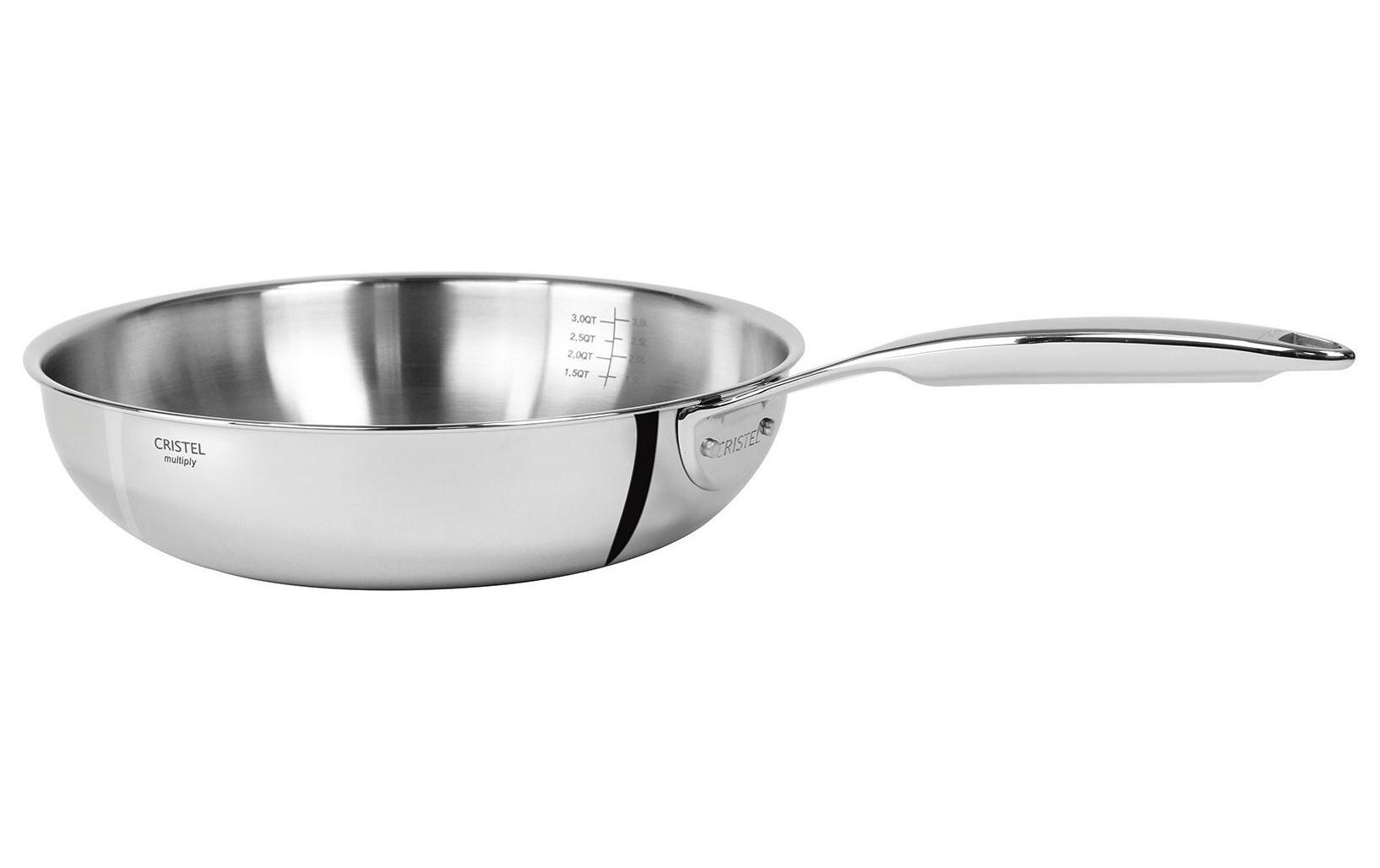 Bratpfanne Castel'Pro Fixe 28 cm<br>Pfanne aus Edelstahl mit festem Griffstiel